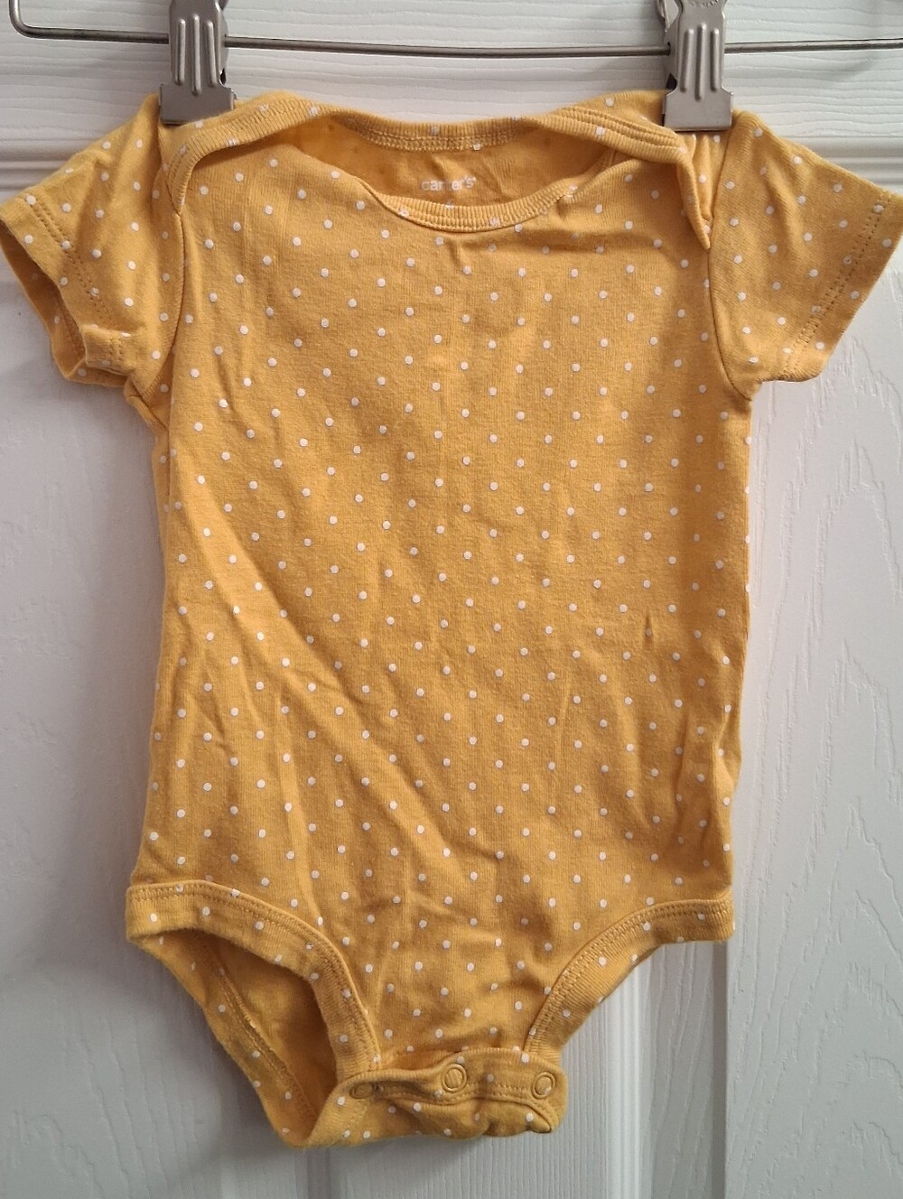 Carters Yellow Dot Bodysuit 6 Months